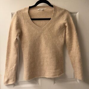 V-Neck Beige Sweater